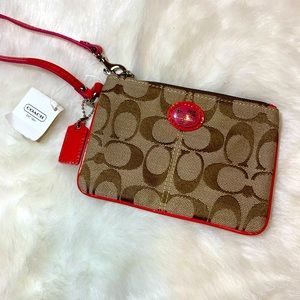 BNWT Coach Monogram Wristlet